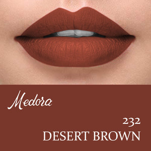 medora-matte-232-desert-brown-lipstick