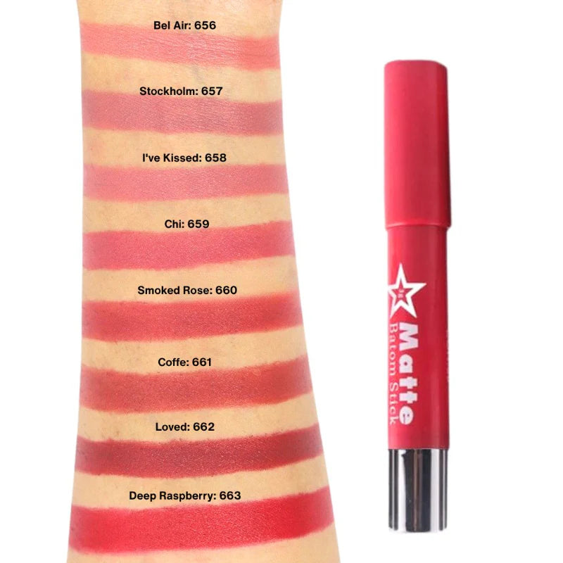 Miss Rose deep raspberry berry matte lip crayon