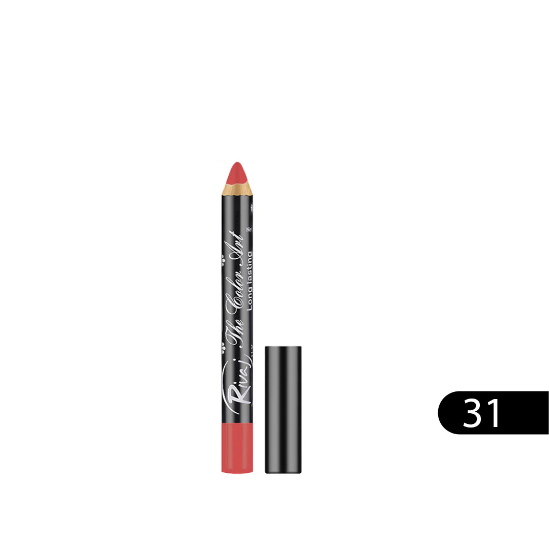Rivaj No. 31 Soft Maroon Lip & Eye Pencil – Waterproof Long-Lasting Formula