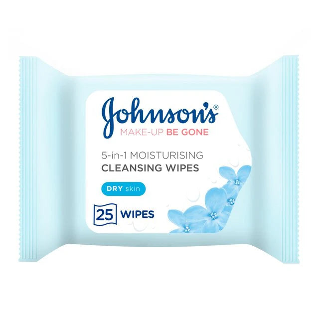 Johnson's Make-Up Be Gone Moisturising cleansing wipes 25 pack