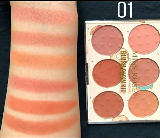 Miss Rose blush and contour palette open
