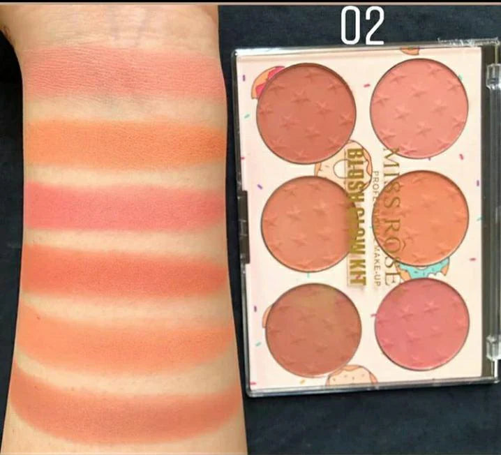 Miss Rose blush and contour palette open
