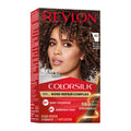Permanent medium golden brown hair dye with bond repair complex
