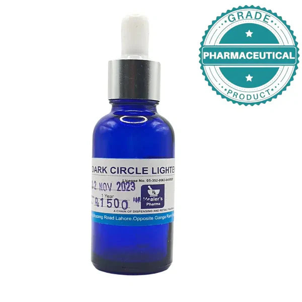 Dark Circle Lightening Serum in a blue dropper bottle