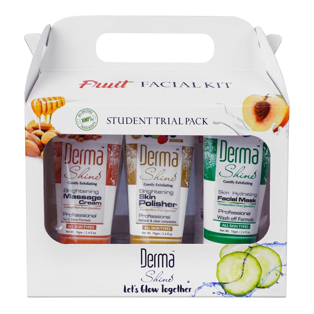 Derma Shine brightening facial kit packaging
