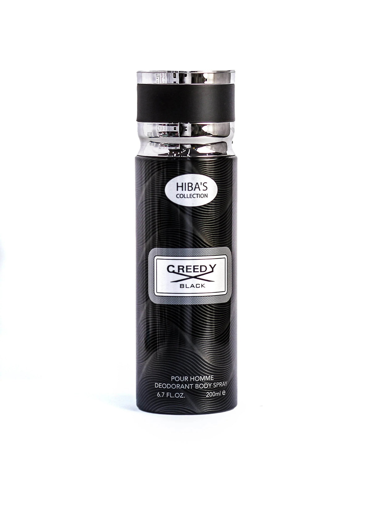 Creedy Black men’s body spray packaging
