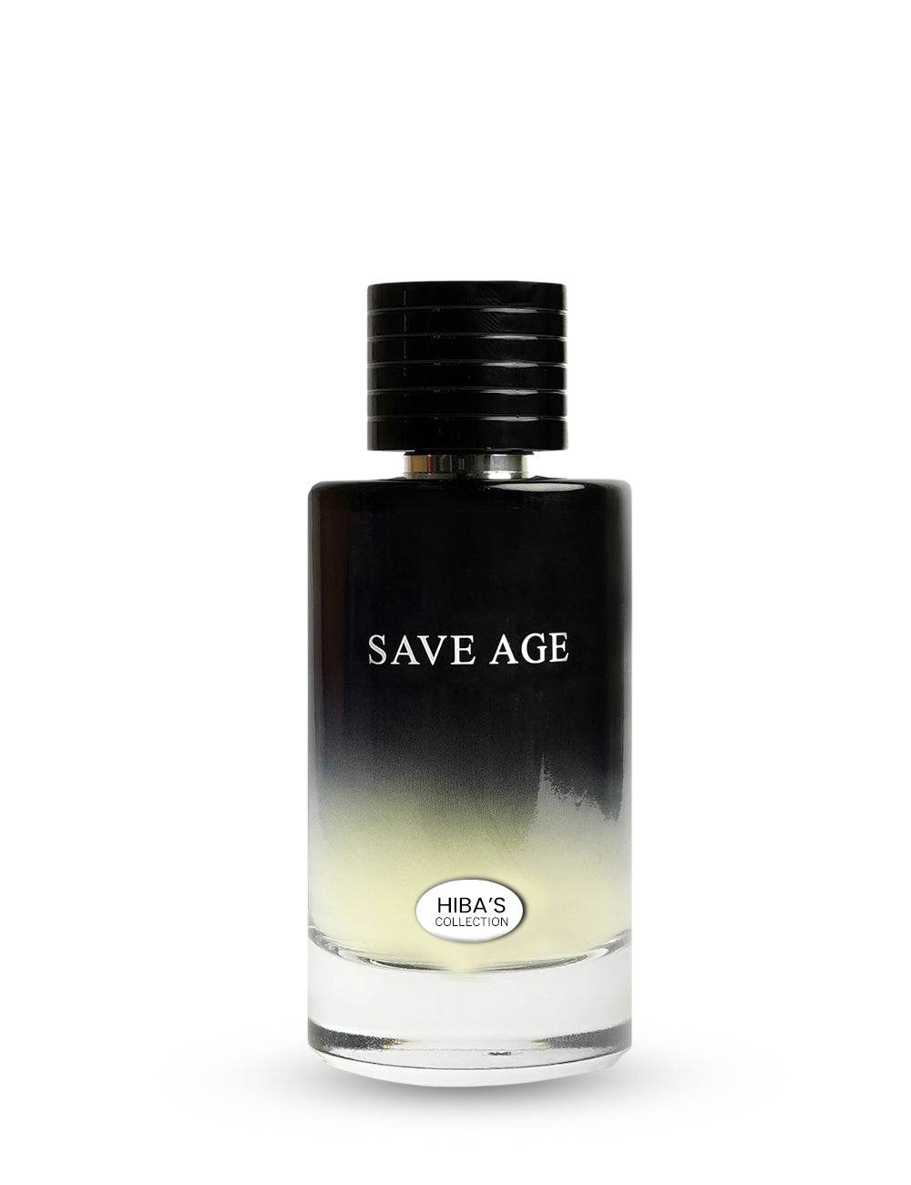Save Age men’s perfume packaging
