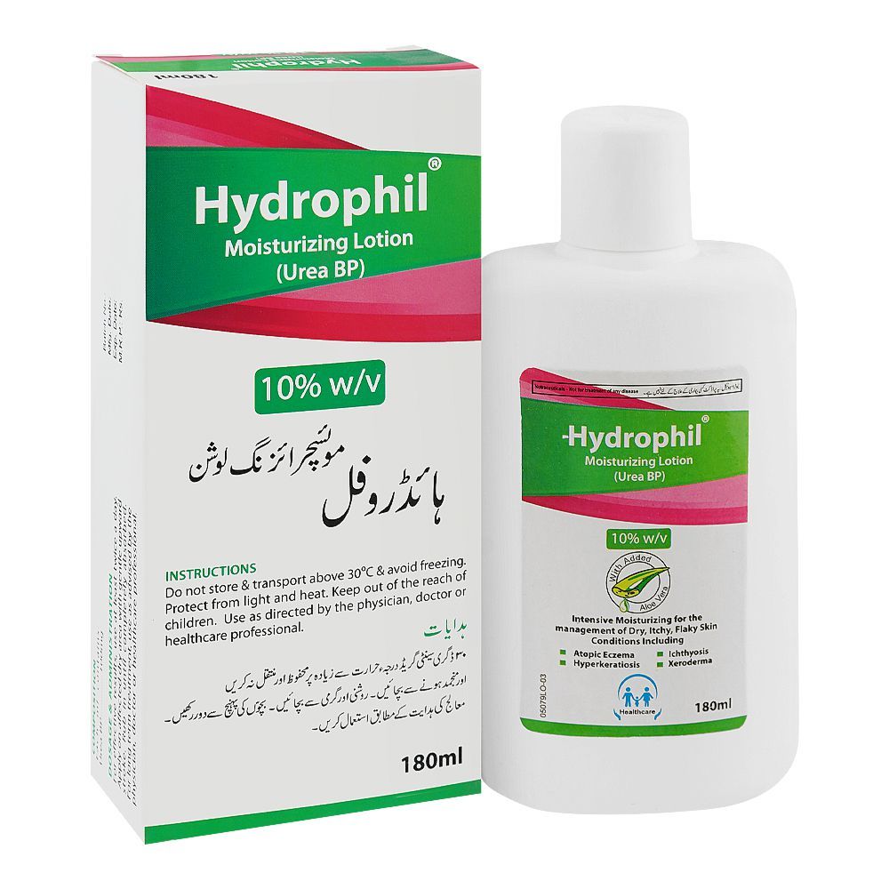 Hydrophil Moisturizing Lotion 180ml with 10% urea