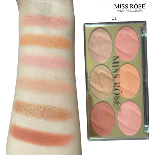 Miss Rose 6-shade face makeup palette
