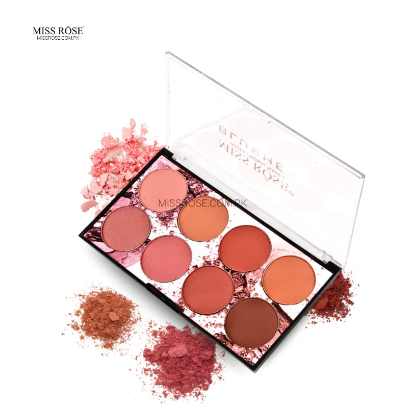 Miss Rose 8 shade cheek blush set
