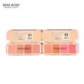 Miss Rose ButterBlend 4-Color Blush Palette Y2 – Multitone Cheek Color & Glow - Medoinn