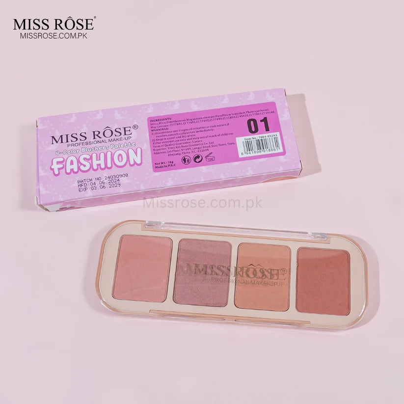 Miss Rose blush palette N1 close-up
