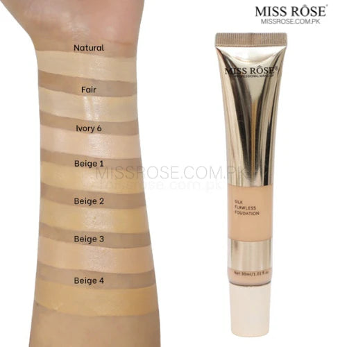 Miss Rose Silk Foundation – Long-Lasting Smooth Finish Foundation - Medoinn