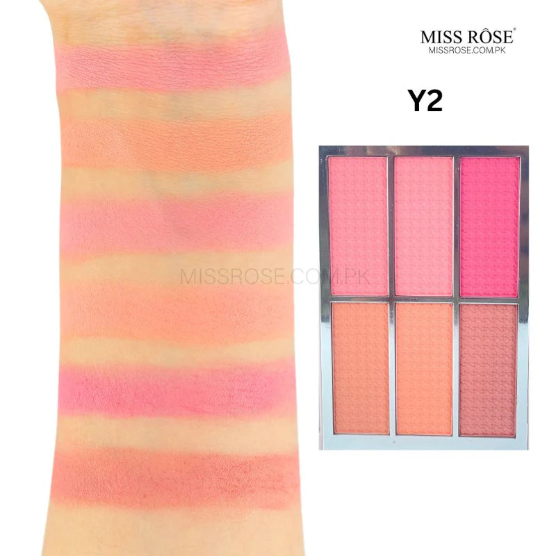 Miss Rose 6 color matte blush palette Y2

