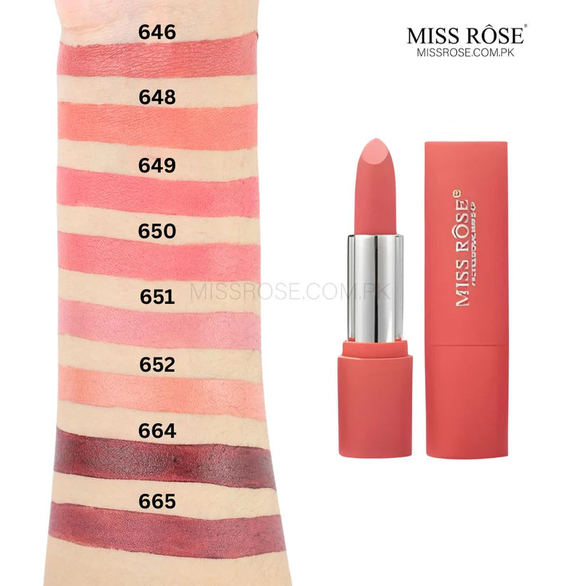 Miss Rose lipstick 646 wine red matte
