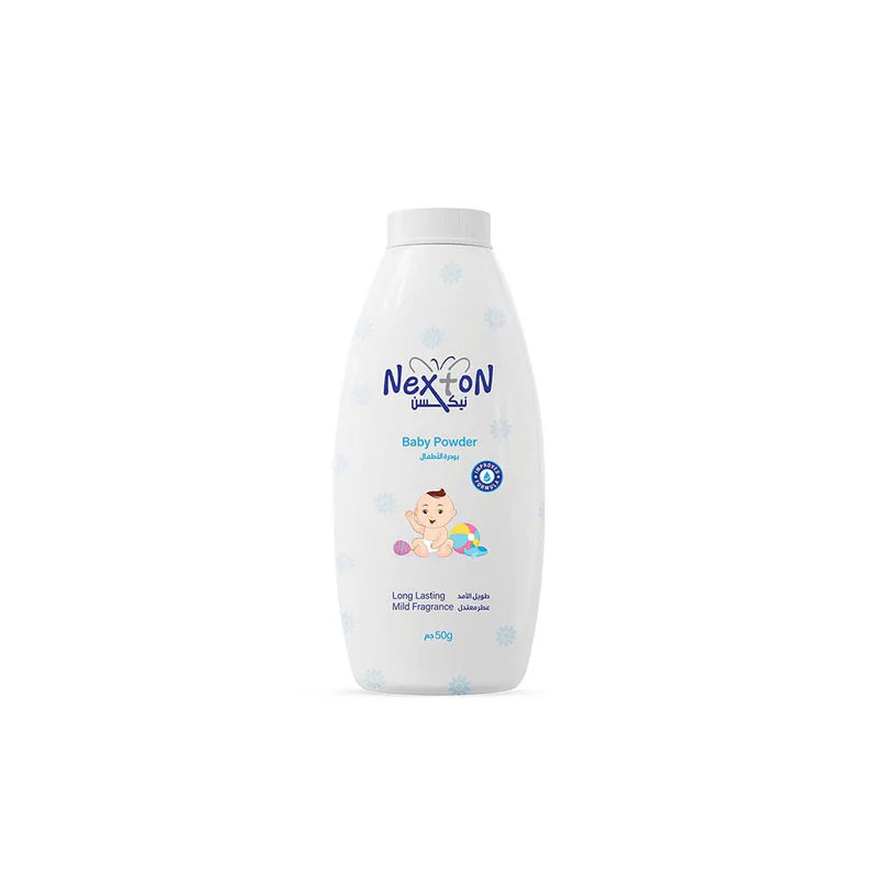 White baby talcum powder bottle
