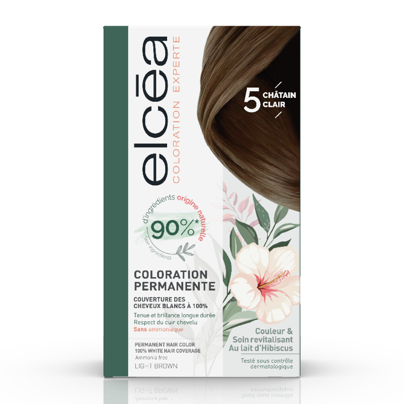 Elcea Châtain Clair 5 Hair Color – Long-Lasting Light Brown Shade - Medoinn