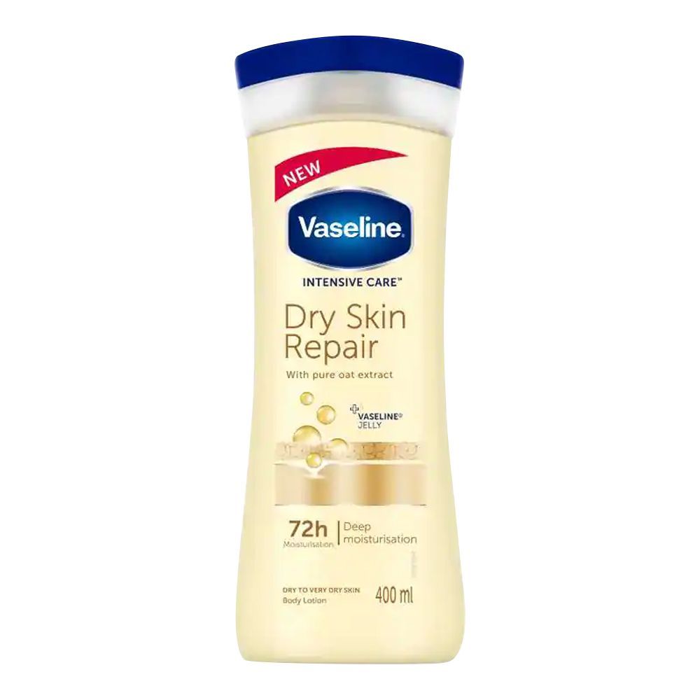 Vaseline dry skin repair lotion application

