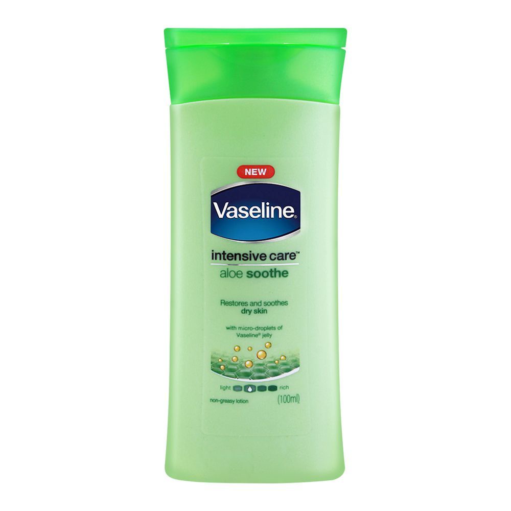 Vaseline intensive care aloe soothe application

