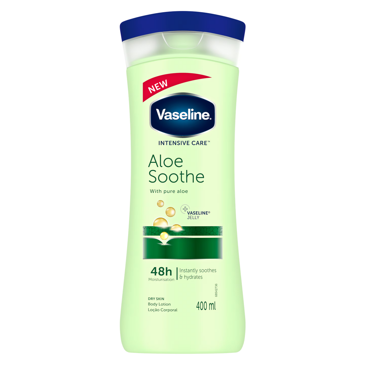 Vaseline aloe lotion texture on skin

