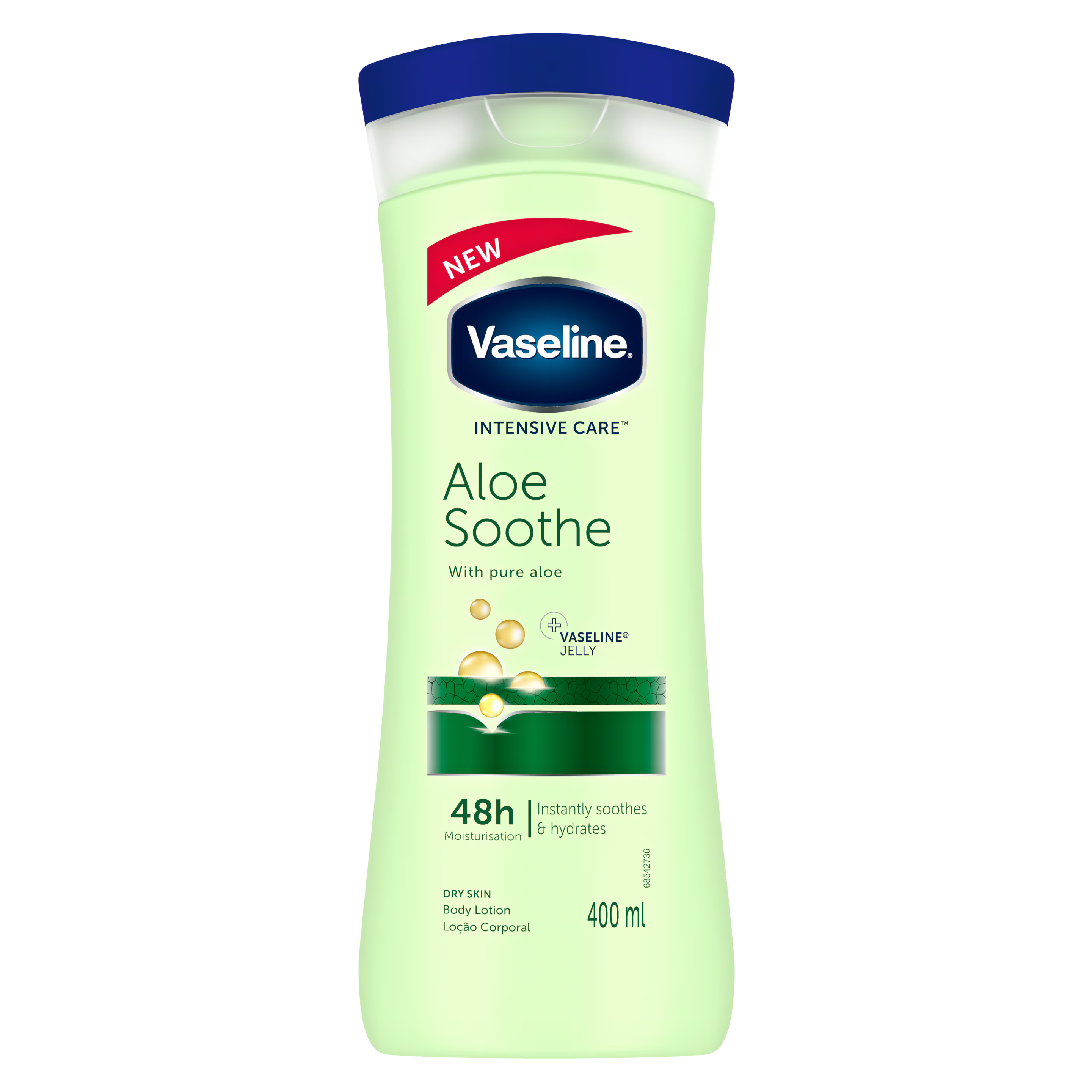 Vaseline aloe lotion texture on skin
