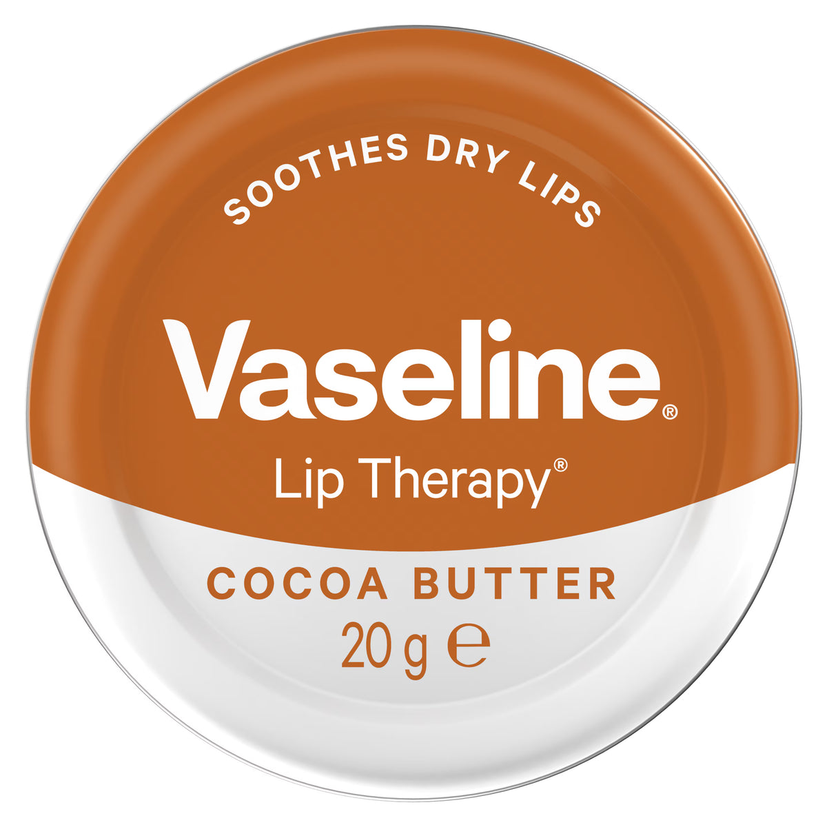 Vaseline cocoa butter lip care application
