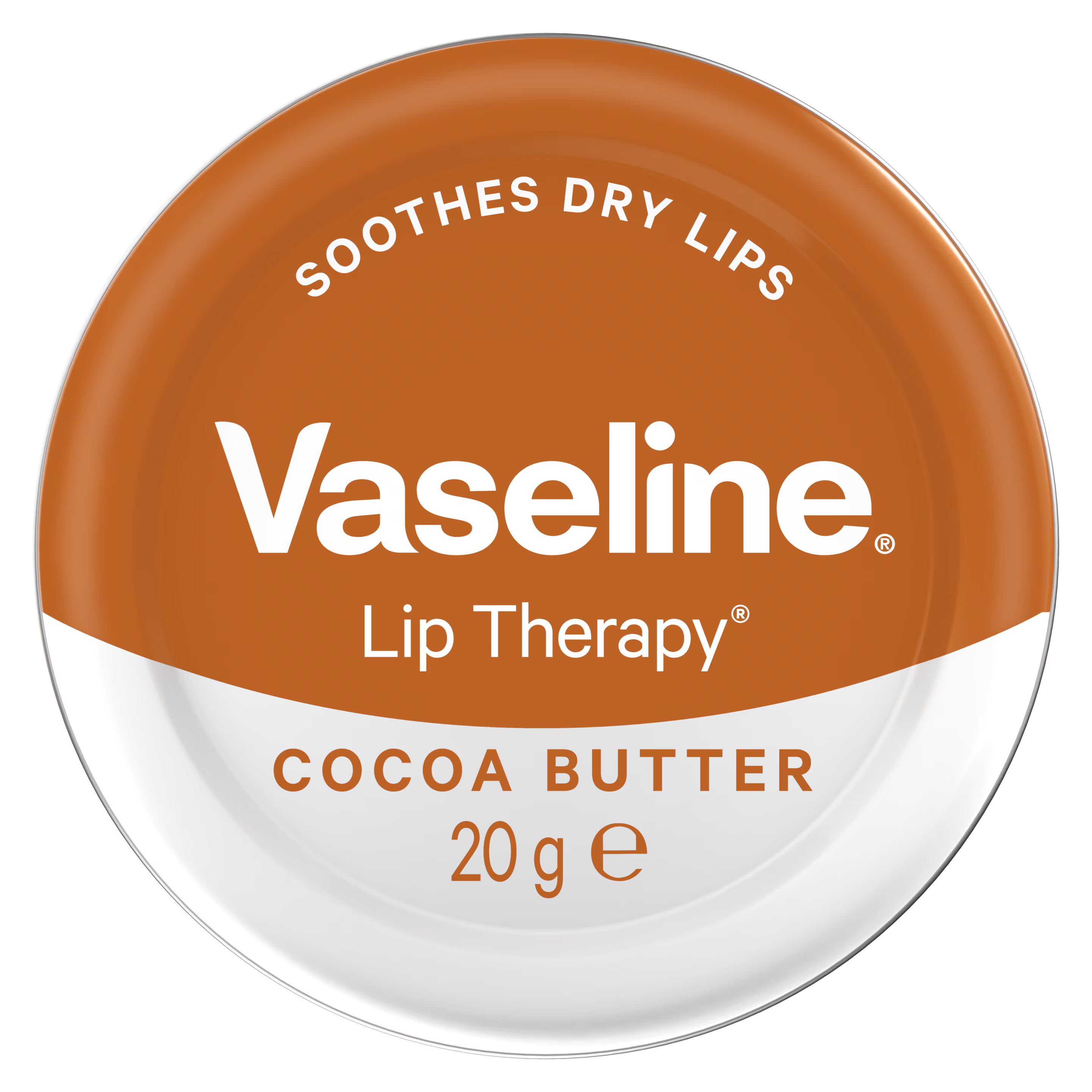 Vaseline cocoa butter lip care application
