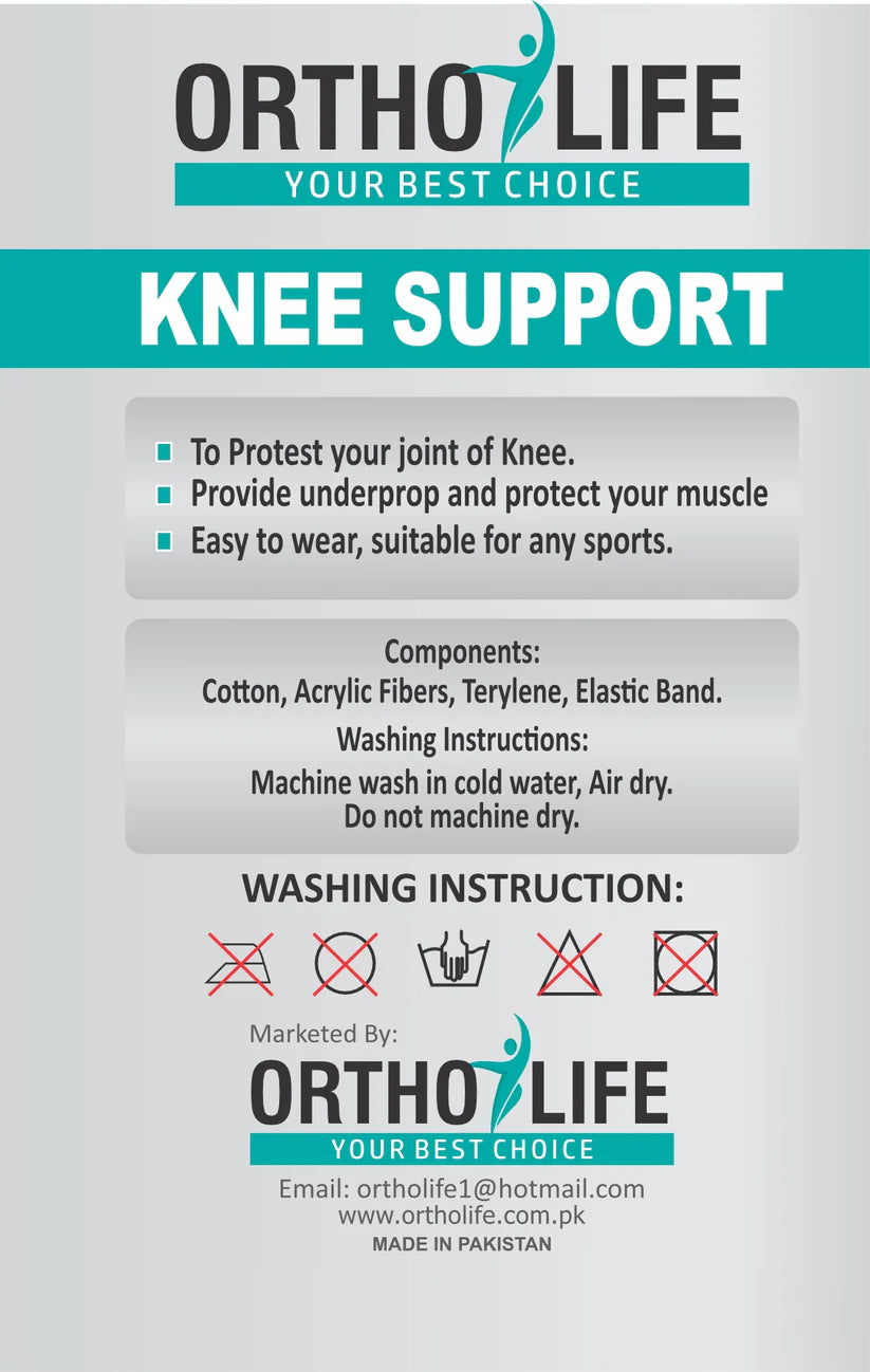 Ortholife Knee Support (Pair) pack details | Medoinn Pakistan