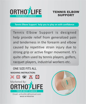 Ortholife Tennis Elbow Support pack details | Medoinn Pakistan