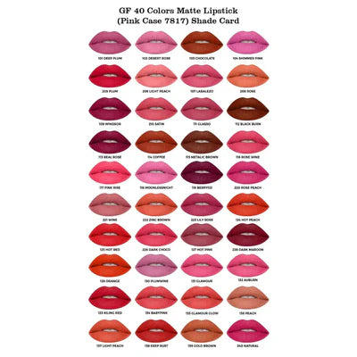 Glamorous Face Matte Lipstick with Vitamin E & Aloe Vera (Shade 205 Plum) – Rich Matte Lip Color - Medoinn