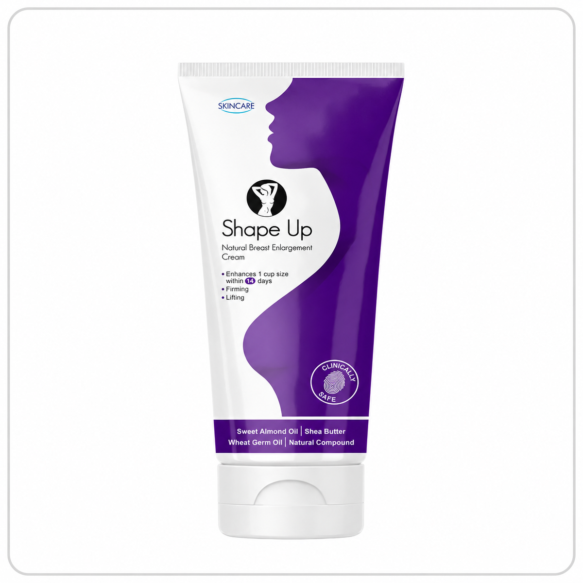 Shape Up Natural Breast Firming Cream 125ml tube on white background | Medoinn