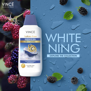Vince Whitening Shower Gel with Vitamin C for fresh-feeling skin